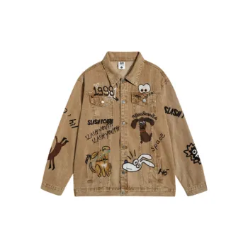 Hip Hop Print Denim Jacket