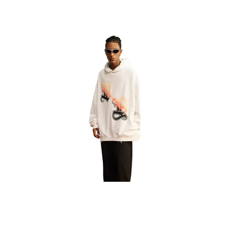 Gradient Print Vintage High Street Ins Hoodie-10