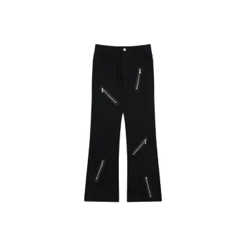 Fashionable Loose Zipper Jeans