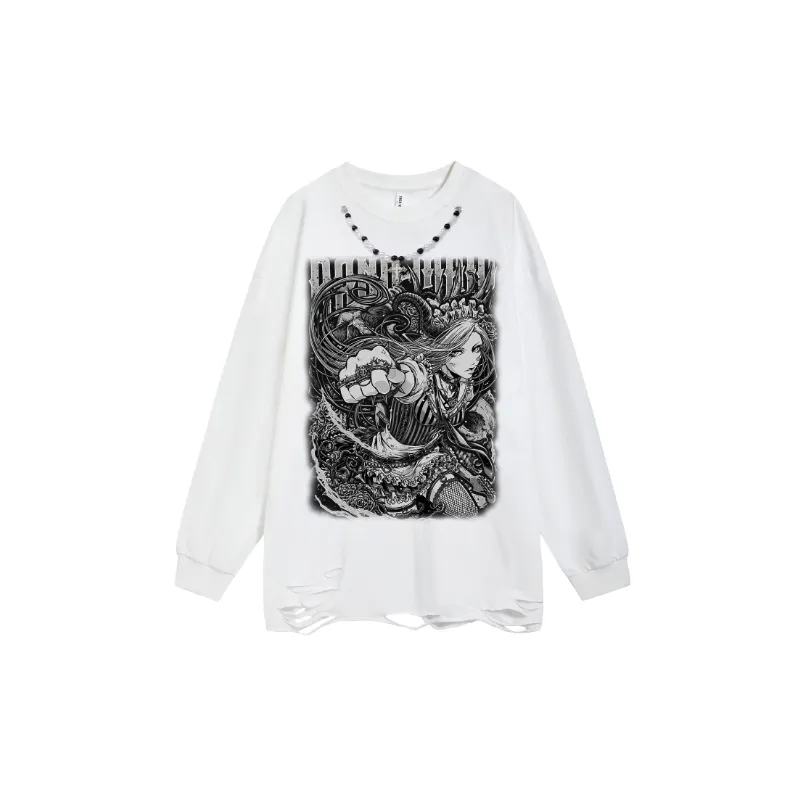 Retro Loose Straight Leg Sweatshirt-0