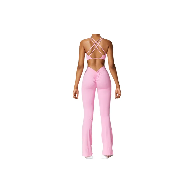 Plain Sporty Nylon Spandex Brushed Fabric Fitness Kit Women-9