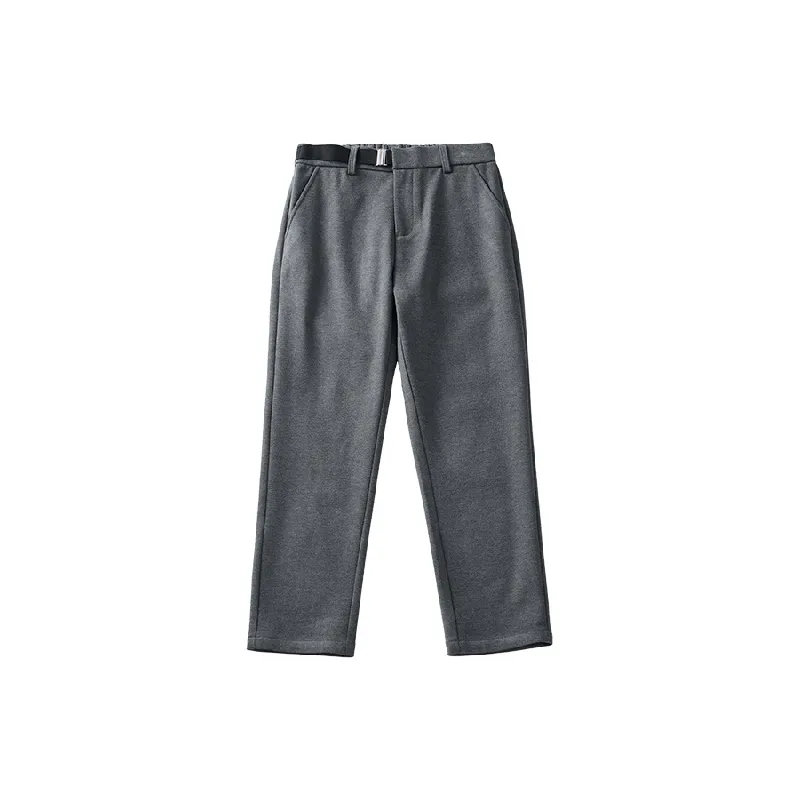 Basics Simple Blended Synthetic Fabrics Casual Pants-4