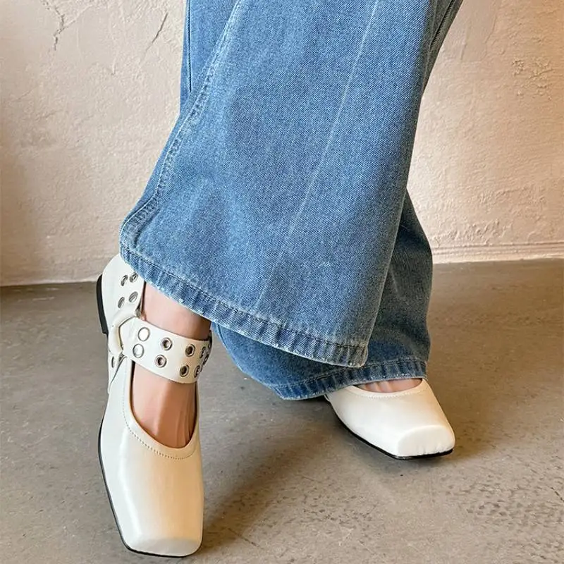 Retro Plain Mary Jane Shoes-7