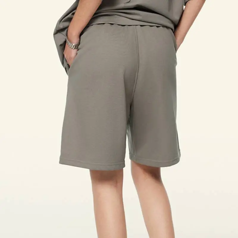 Fashionable Plain Cotton Sports Shorts Unisex-5
