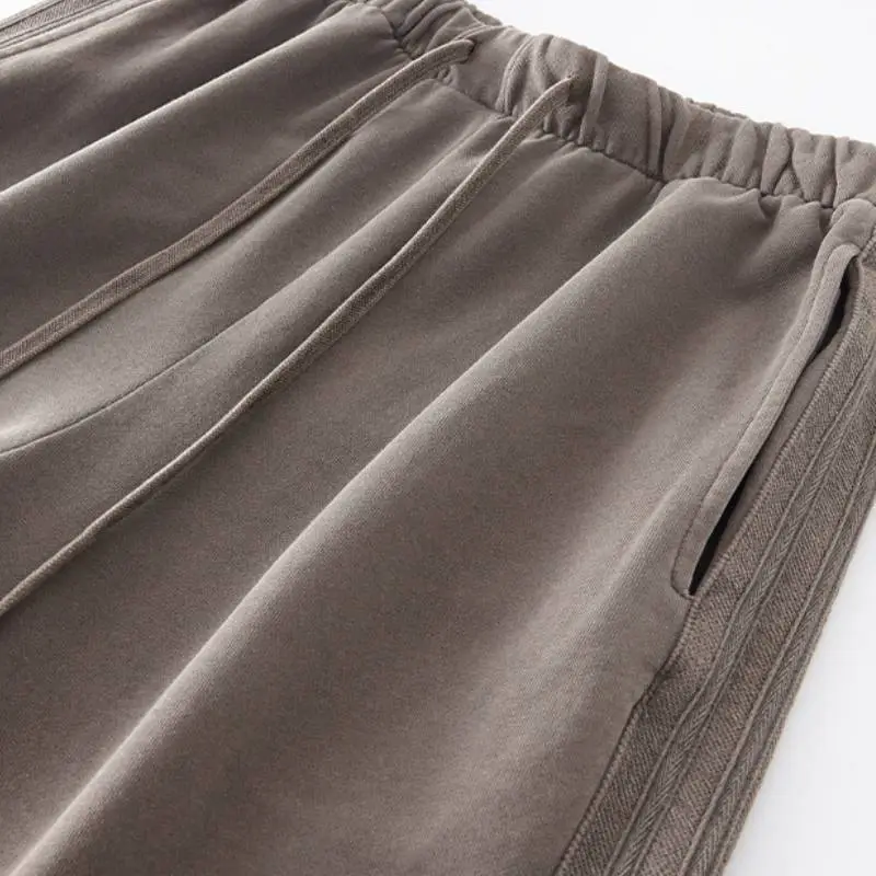 Fashion Washed Cotton Sports Pants-10