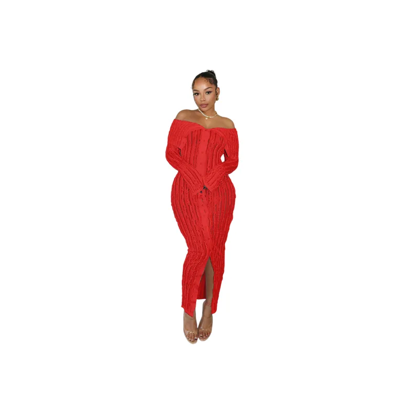 Breathable Fashion Long Sleeved Dress-4