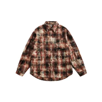 High Street Burlap Design Long Sleeved Shirt