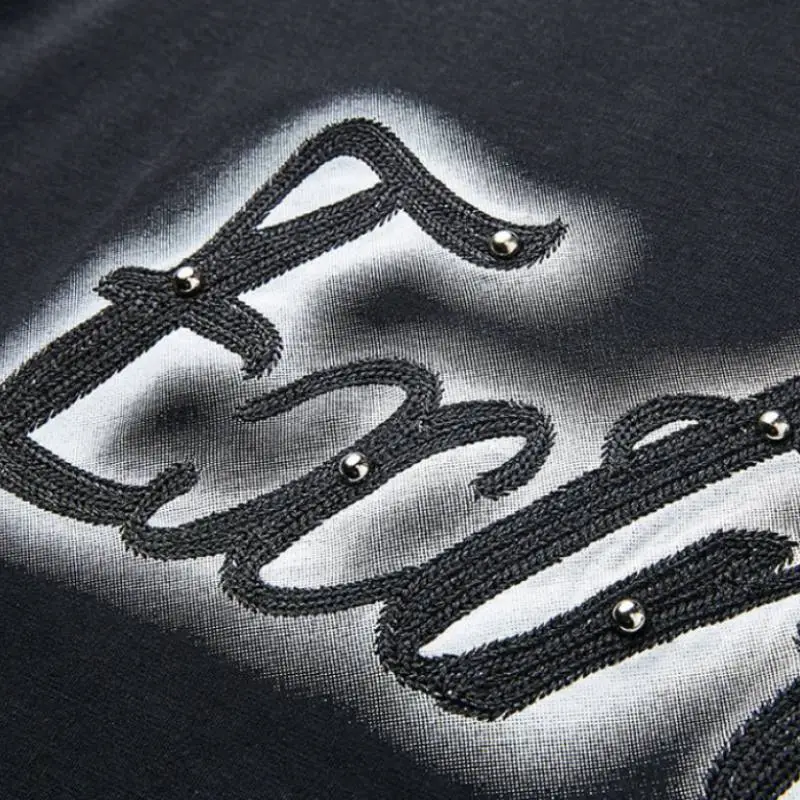 Street Loose Cotton Blended Fabric T Shirt-5