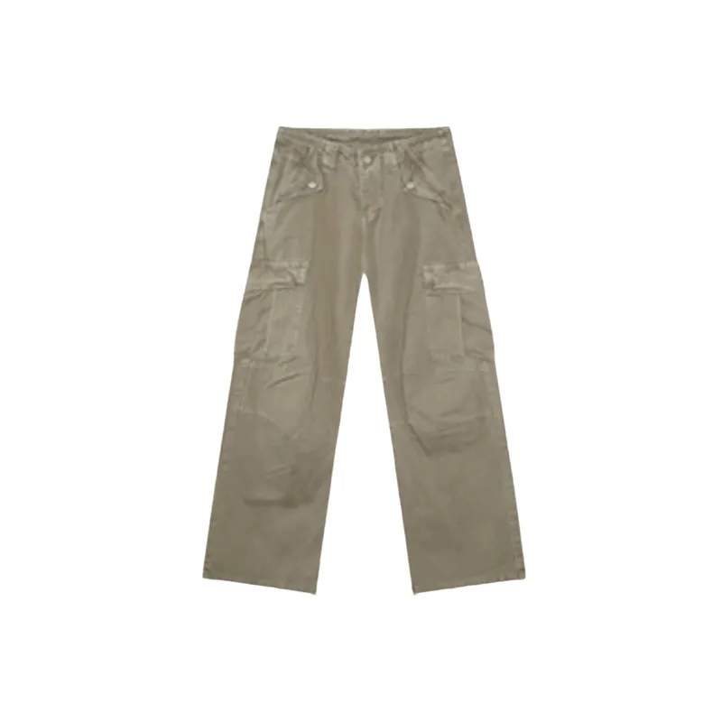 Retro Loose Cotton Cargo Pants-6