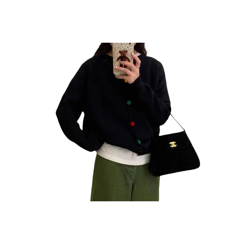 Plain Loose Sweater Women-3
