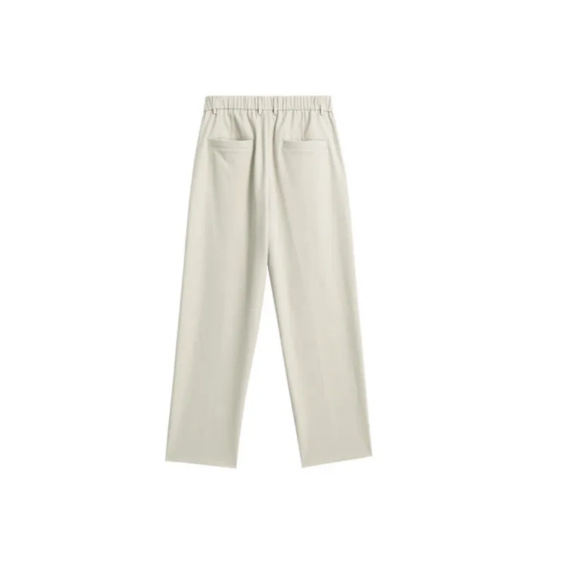 Casual Loose Blended Synthetic Fabrics Suit Trousers-1