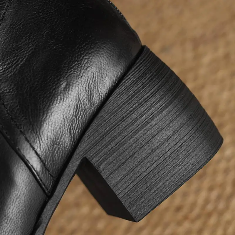 Funky Zipper Ankle Boots-8