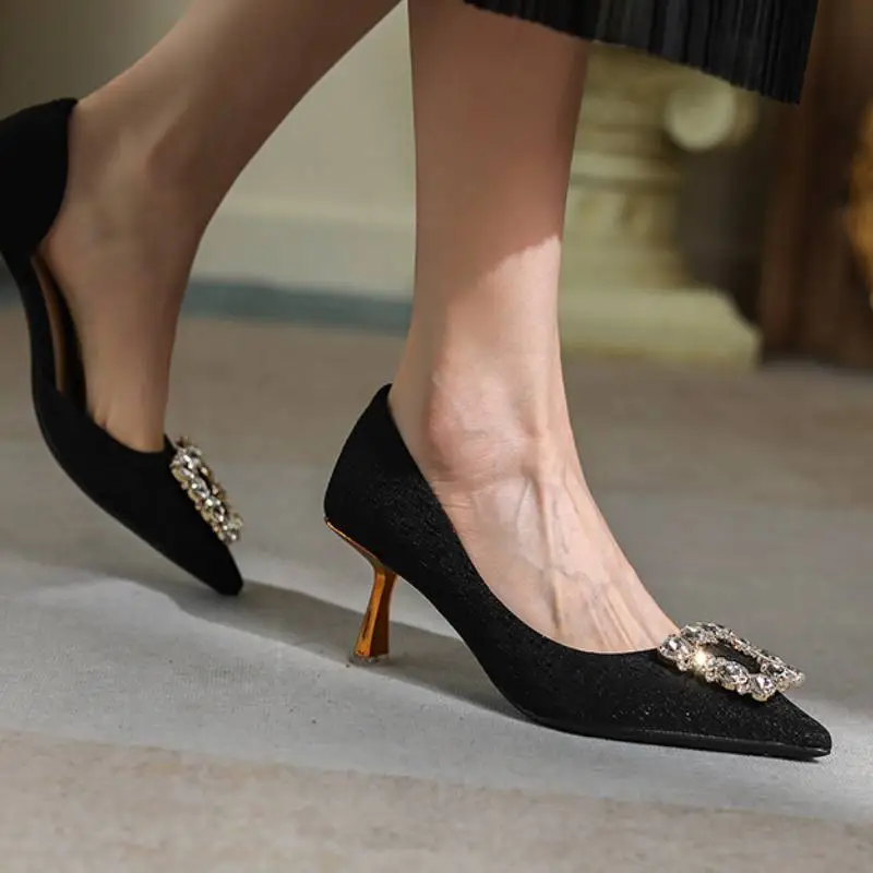Glamorous Rhinestone High Heels-2