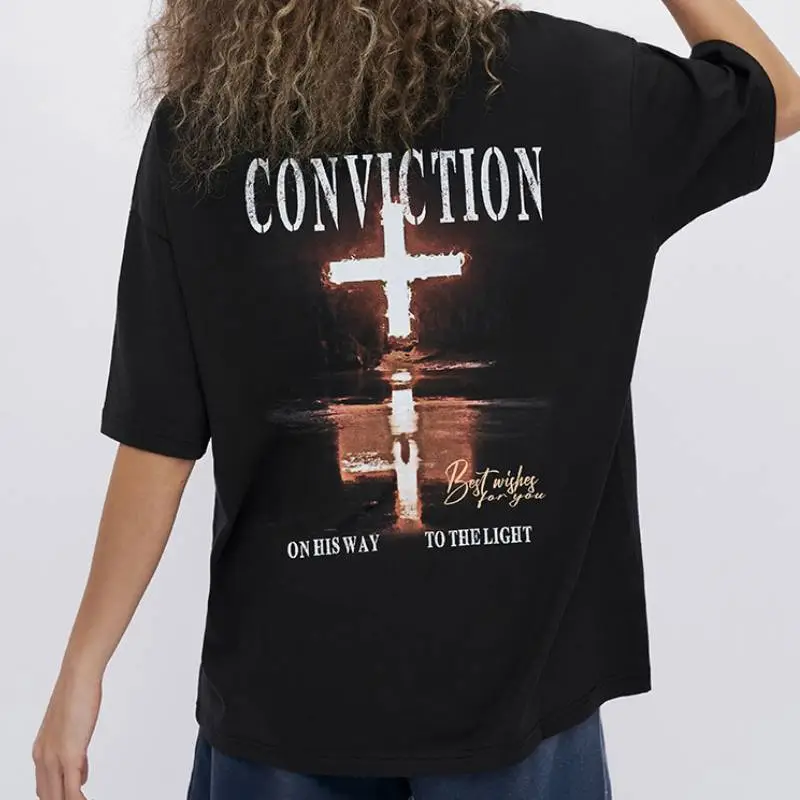 Retro Street 100% Cotton T Shirt-3