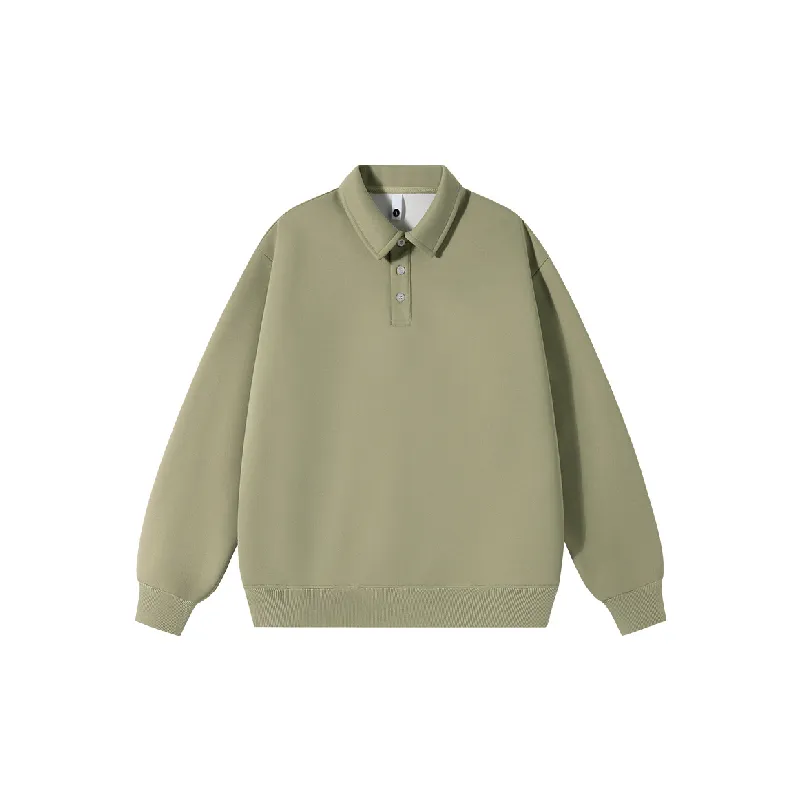 Loose Plain Corduroy Polo Unisex-8