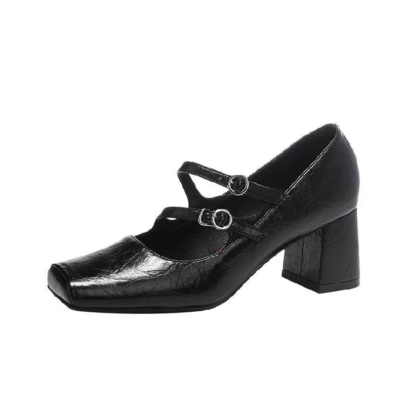 Preppy Colorblock Mary Jane Shoes-2