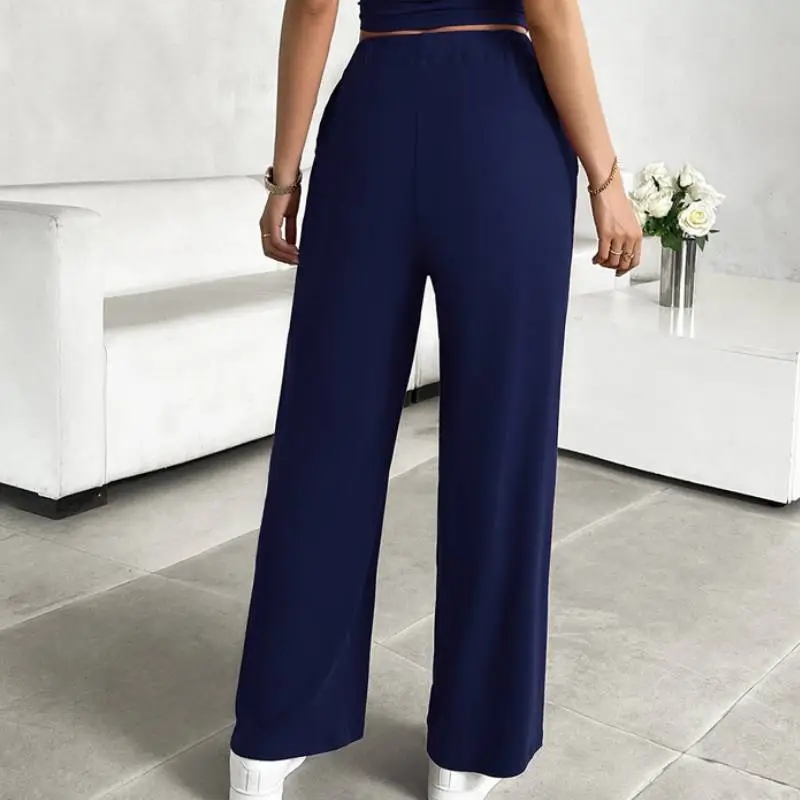 Street Plain Rayon Casual Pants Women-1