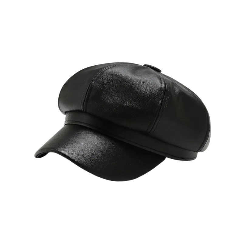 Retro Plain Beret Women-3