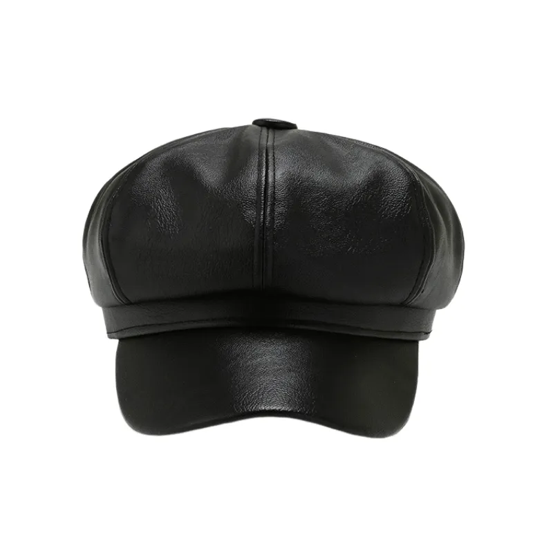 Retro Plain Beret Women-4