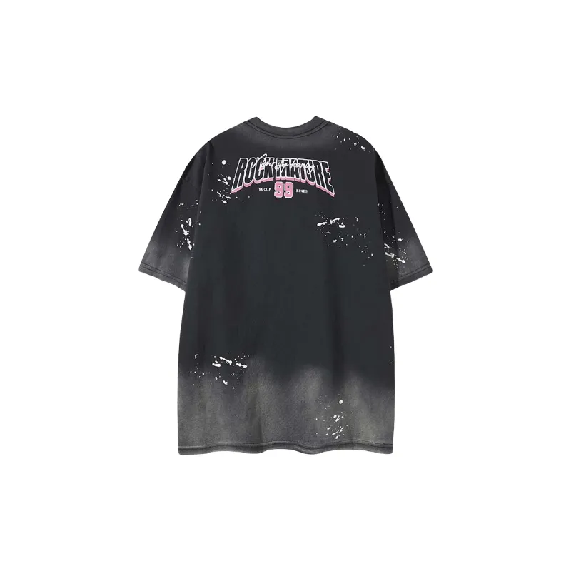 Fashionable Print Cotton Blended Fabric T Shirt-1