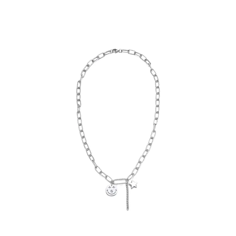 Smiley Face Spliced Necklace-0