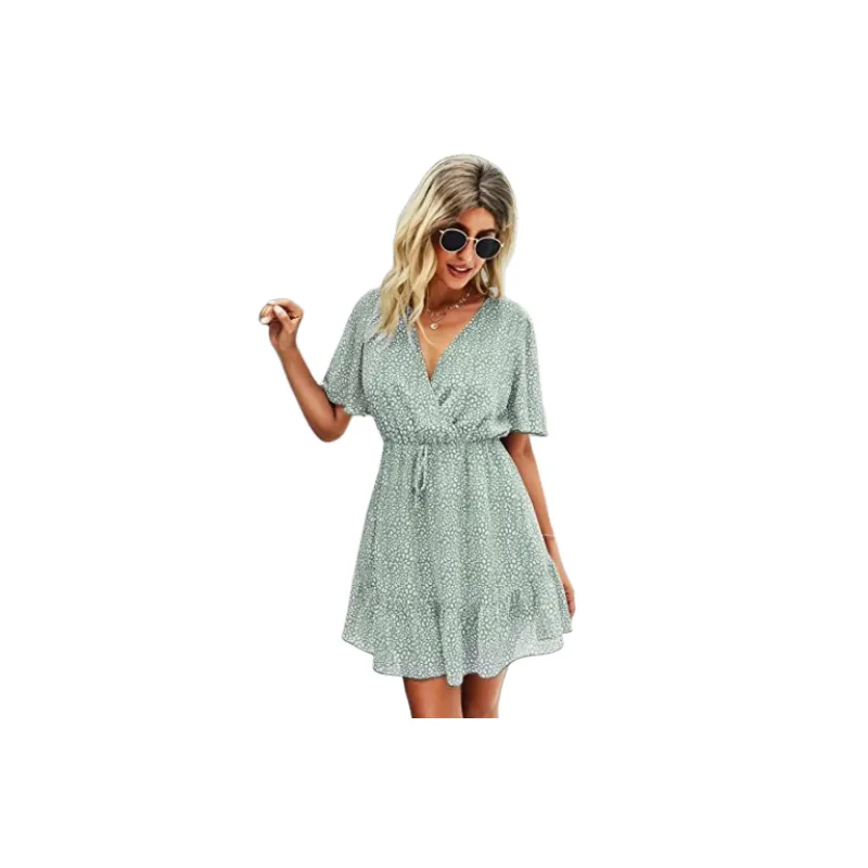 Casual Floral Polyester Dress Women-8