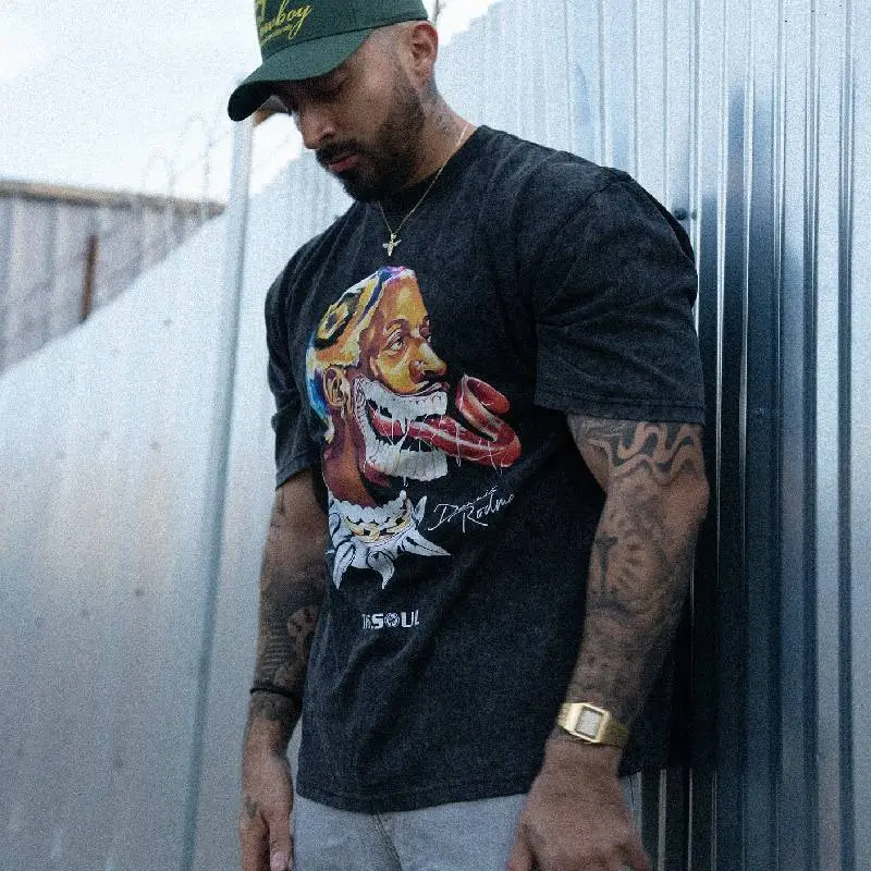 Hip Hop Trendy Rodman Oversized T shirt Swag OOTD-6
