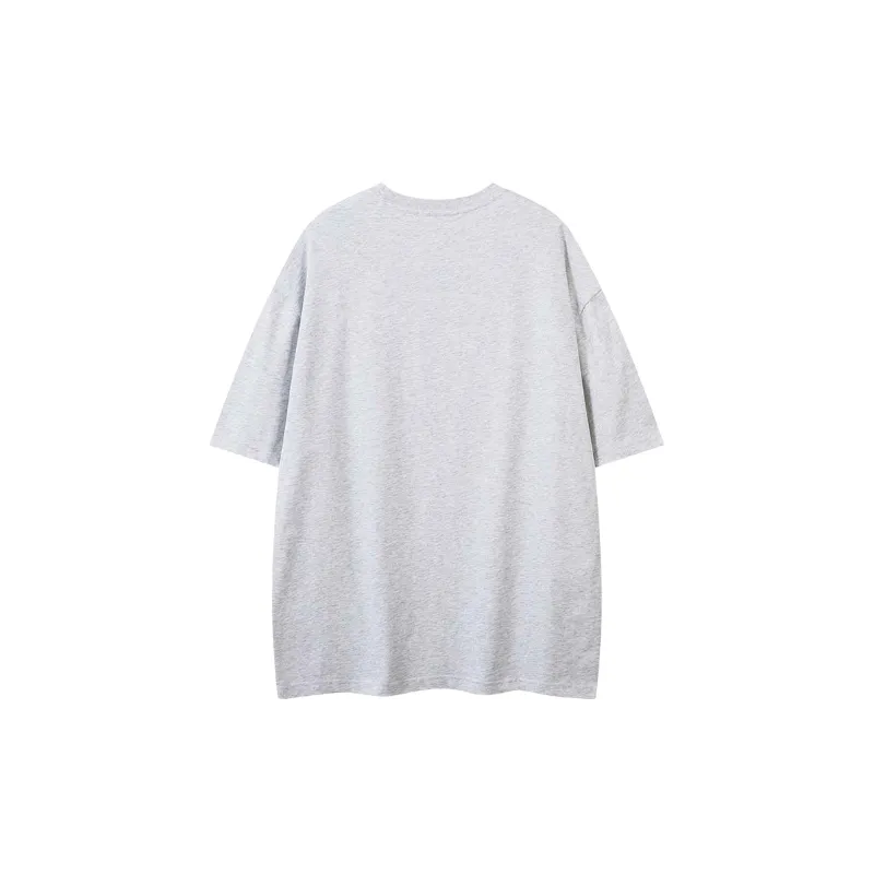 Casual Graffiti Cotton Blended Fabric T Shirt-5