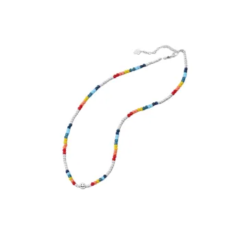 Trendy Smiley Face Beaded Necklace