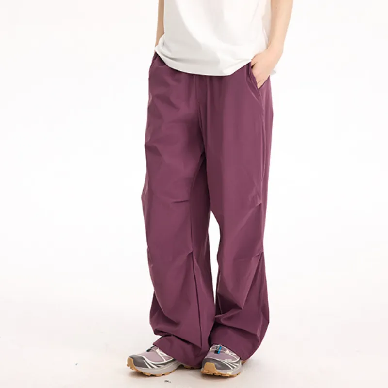 Simple Lightweight Nylon Casual Pants Unisex-1