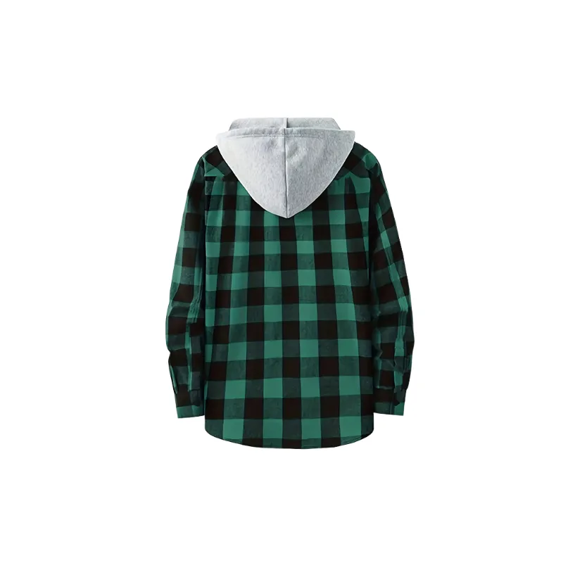 Casual Plaid Four Way Stretch Fabric Sweatshirt-2