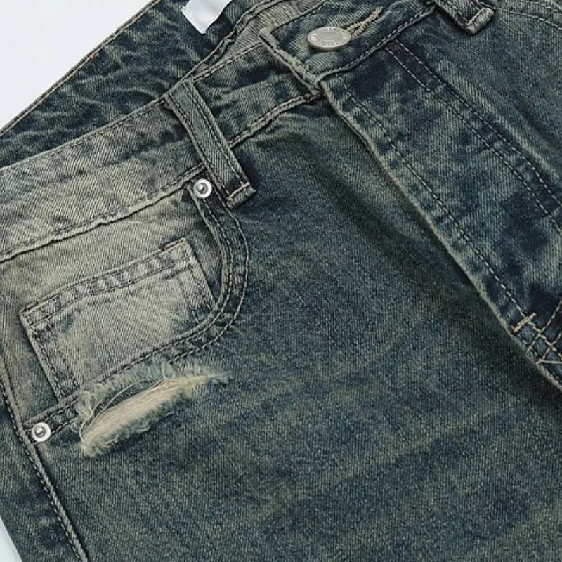 Retro Straight Leg Jeans-3