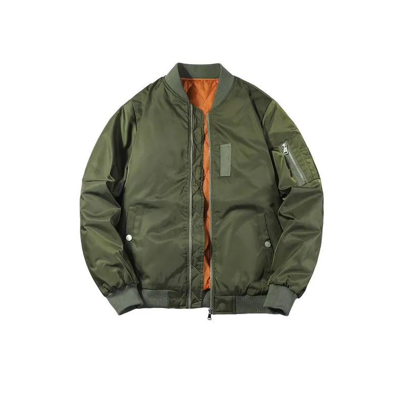 Thickened Stand Collar Flight Jacket-0