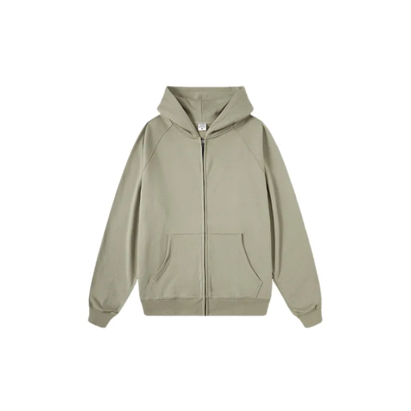 Loose Double Line Cardigan Heavy Sweatshirt-5