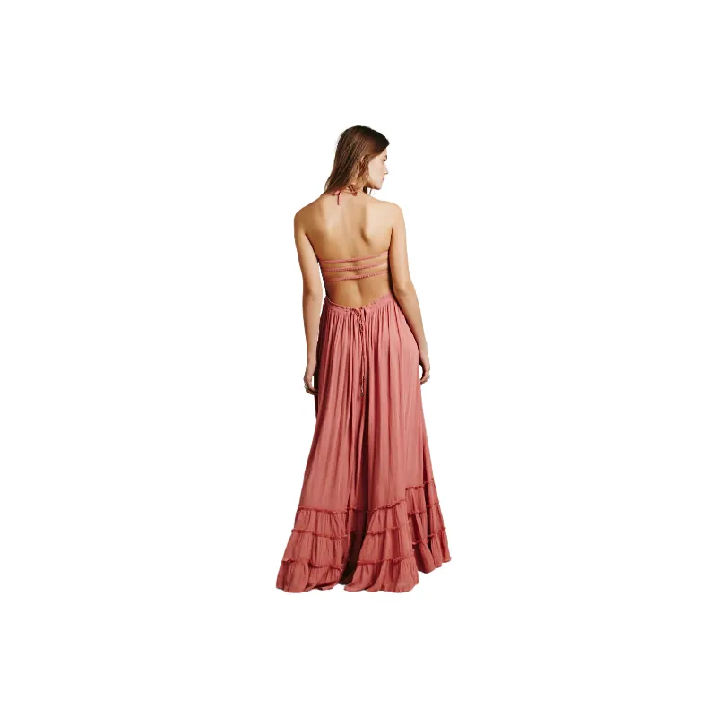Fashionable Simple Cotton Slip Dress Women-1