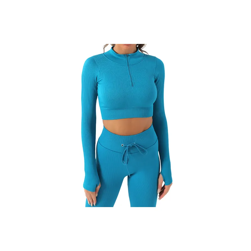 Basics Simple Blended Synthetic Fabrics Fitness Clothing Women-7