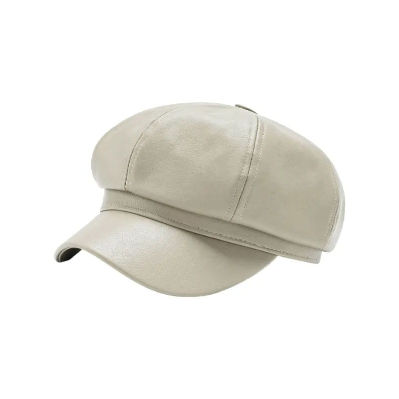 Retro Plain Beret Women-2