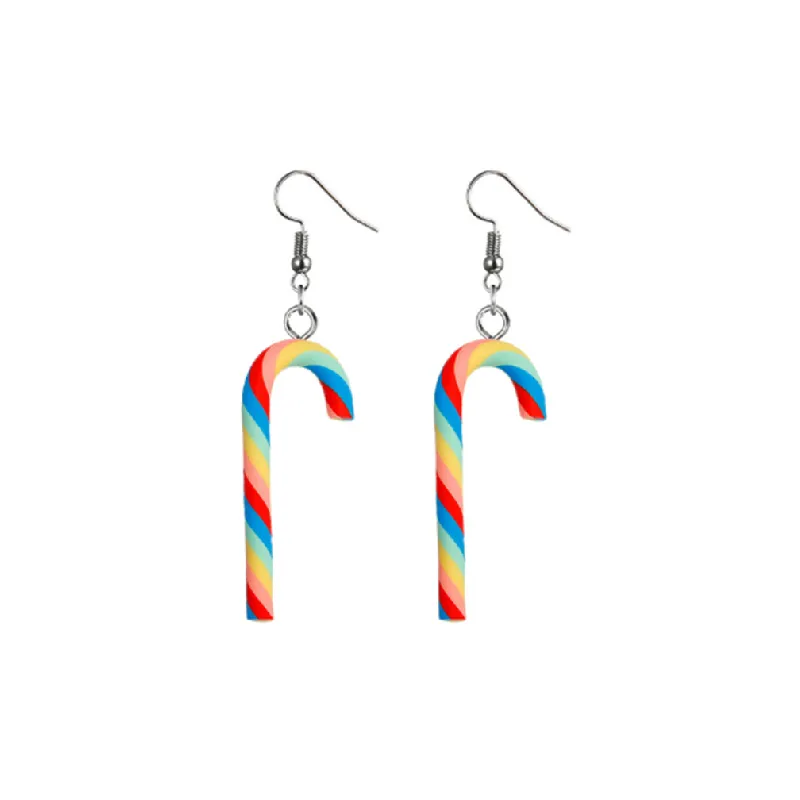 Fashionable Rainbow Stripe Earring-4
