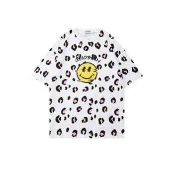 Trendy Smiley Printed Short sleeved T shirt