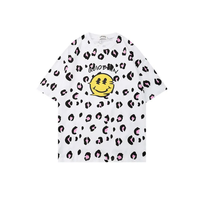 Trendy Smiley Printed Short sleeved T shirt-0