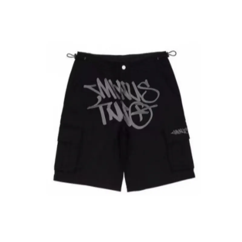 Retro Two Pockets High Waisted Straight Shorts
