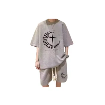 Casual Trendy Loose Cartoon Print Sports Suit