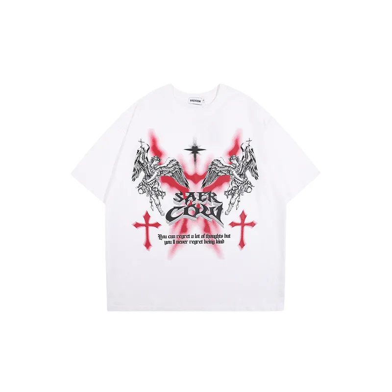Angel Cross Neutral Short Sleeve T Shirt-0