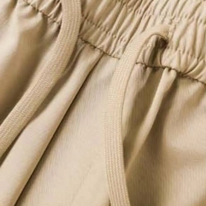 Sporty Straight Leg Polyester Cargo Pants-5