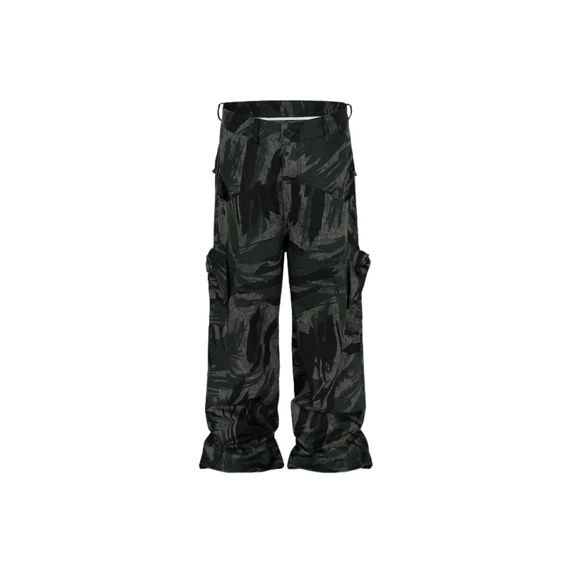 Fashionable Straight Leg Cargo Pants-0