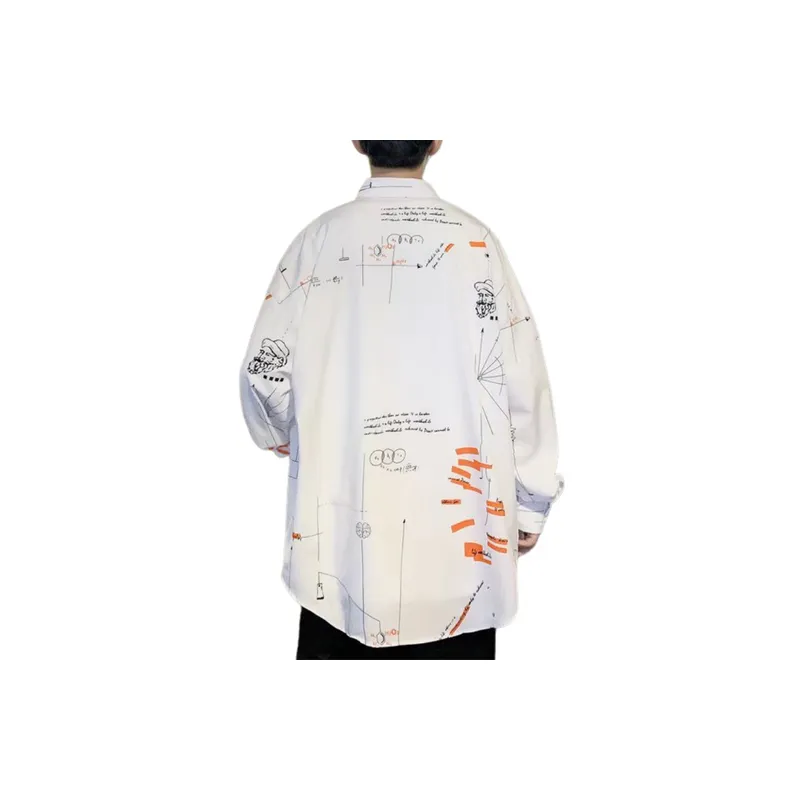 Printed Long Sleeved Stretch Shirts-1