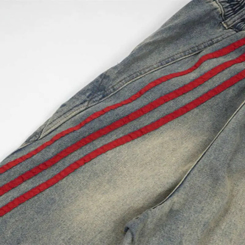 Retro Contrast Colo Jeans-2
