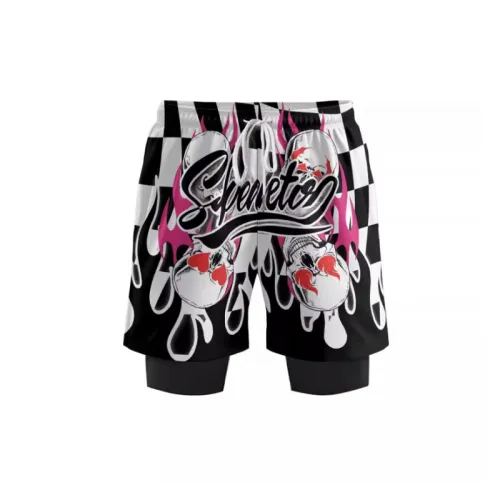 Fake Two Piece Straight Loose Sports Shorts