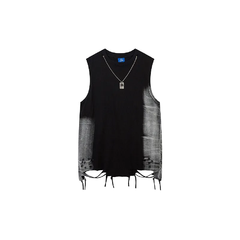 Retro Loose 100% Cotton Vest-0