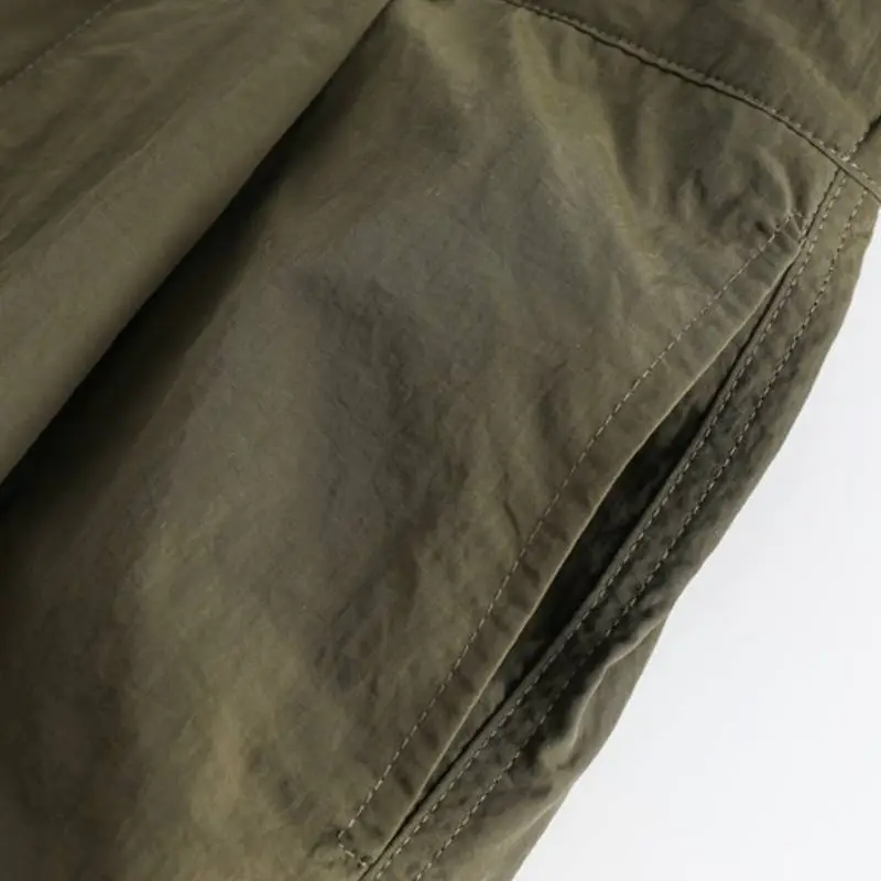 Retro Loose Blended Synthetic Fabrics Baggy Casual Pants-5